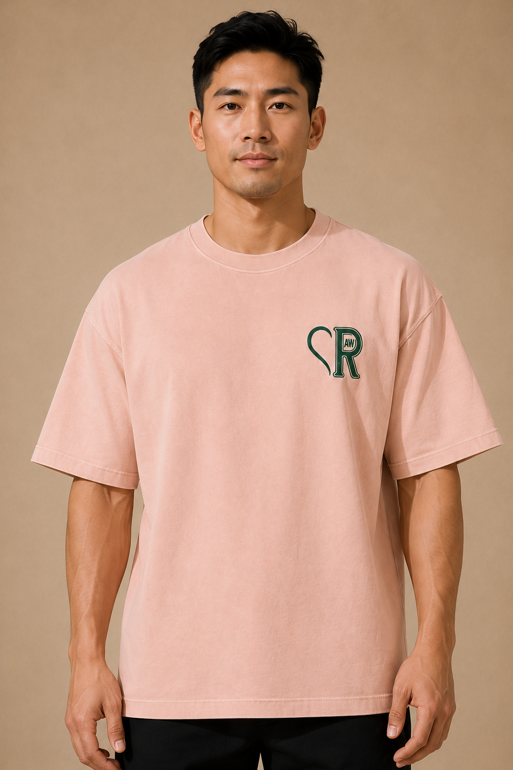RAW LOVE SIGNATURE TEE ( SALMON )