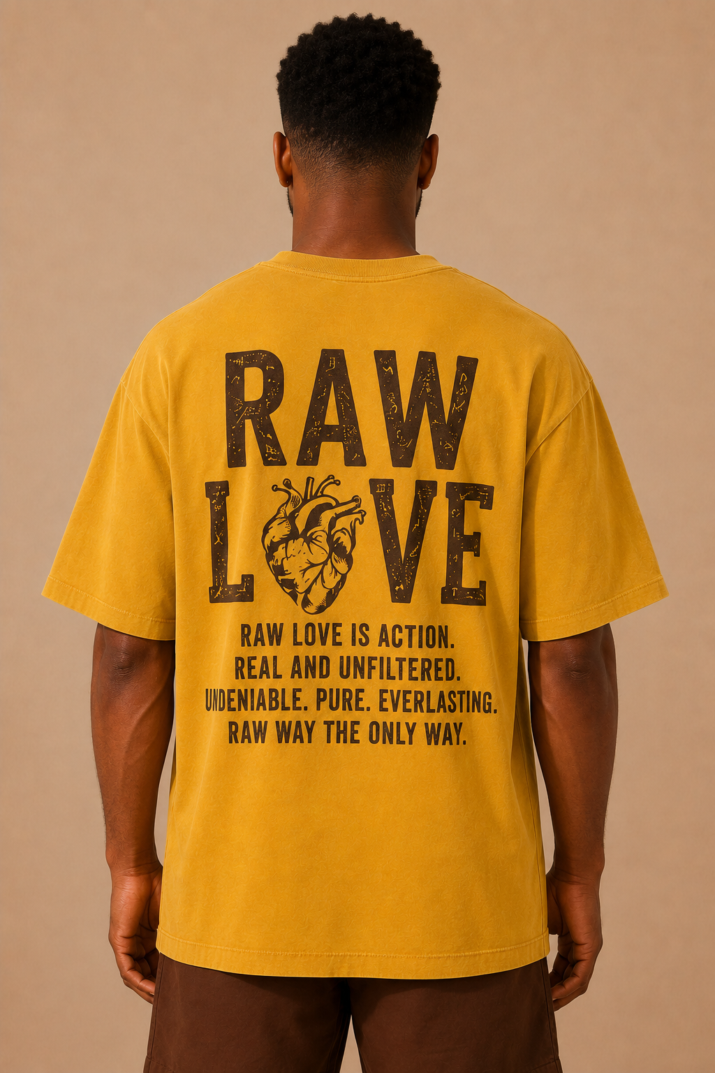 RAW LOVE SIGNATURE TEE ( PEANUT BUTTER )